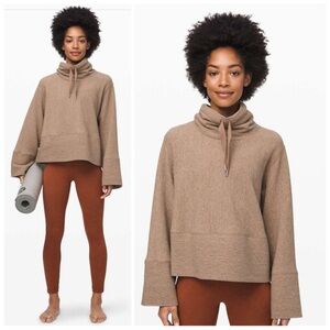 Lululemon Retreat Yourself Pullover Heathered Soft Sand Cozy Tan Sweater Size M